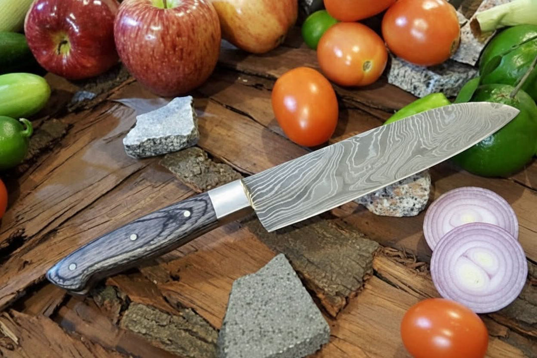 Custom Handmade Damascus Steel Chef knife/Kitchen Knife/Perfect Gift DK - 060 handmade Chef Knives by JW SteelCrafts