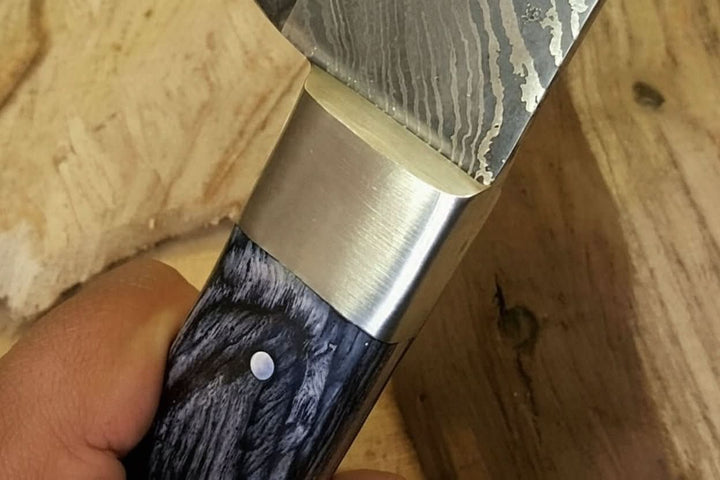 Custom Handmade Damascus Steel Full Tang Chef Knife / Vegetable Knife / Kitchen Knife DK - 0128 handmade Chef Knives by JW SteelCrafts