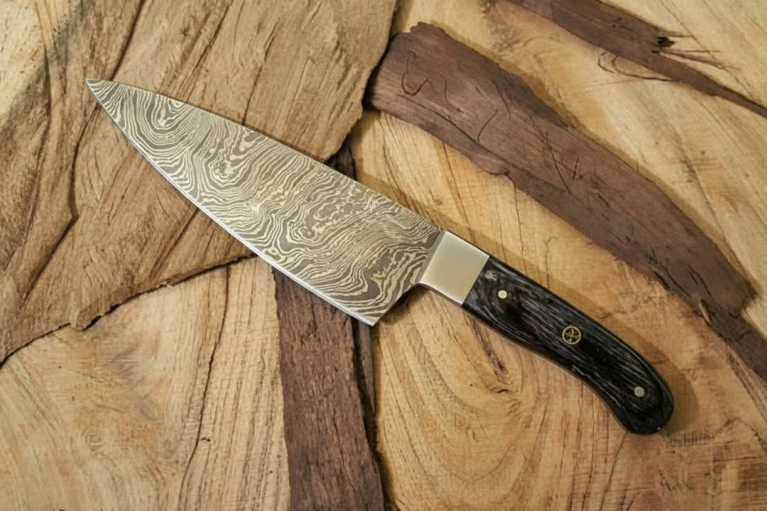 Custom Handmade Damascus Steel Full Tang Chef Knife / Vegetable Knife / Kitchen Knife DK - 0128 handmade Chef Knives by JW SteelCrafts
