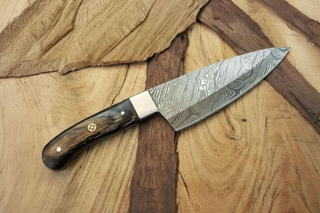 Custom Handmade Damascus Steel Full Tang Chef Knife / Vegetable Knife / Kitchen Knife DK - 0128 handmade Chef Knives by JW SteelCrafts