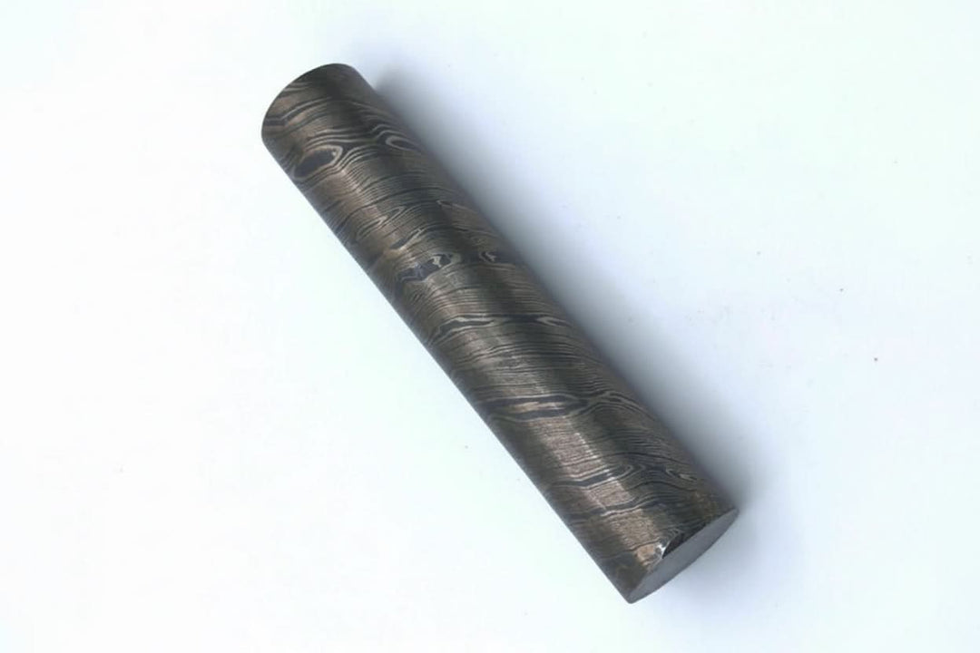 Custom Handmade Damascus Steel Round Bar Rod 25.5mm Diameter DE - 0078 handmade Knife by JW SteelCrafts