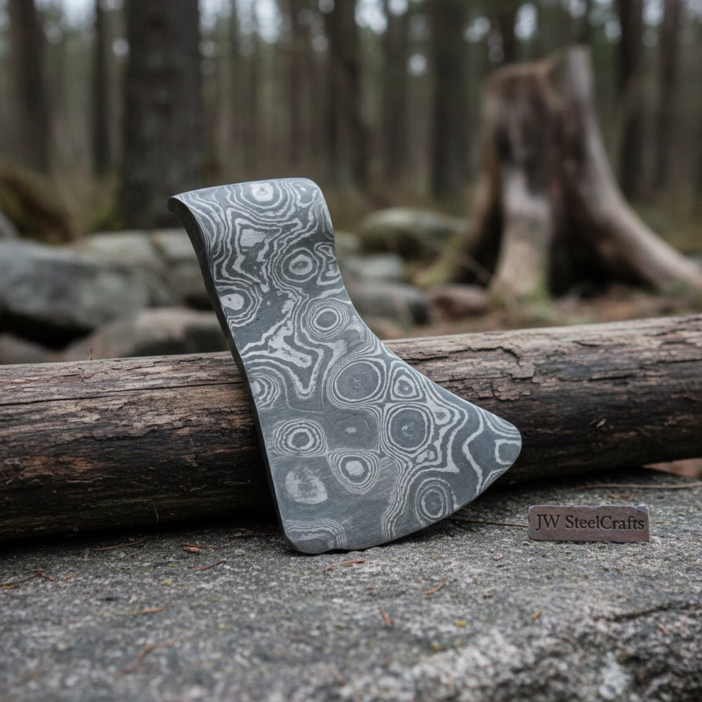 Custom Handmade Damascus Steel Viking Axe Pendant / Perfect gift DE - 0011 handmade jewelry by JW SteelCrafts