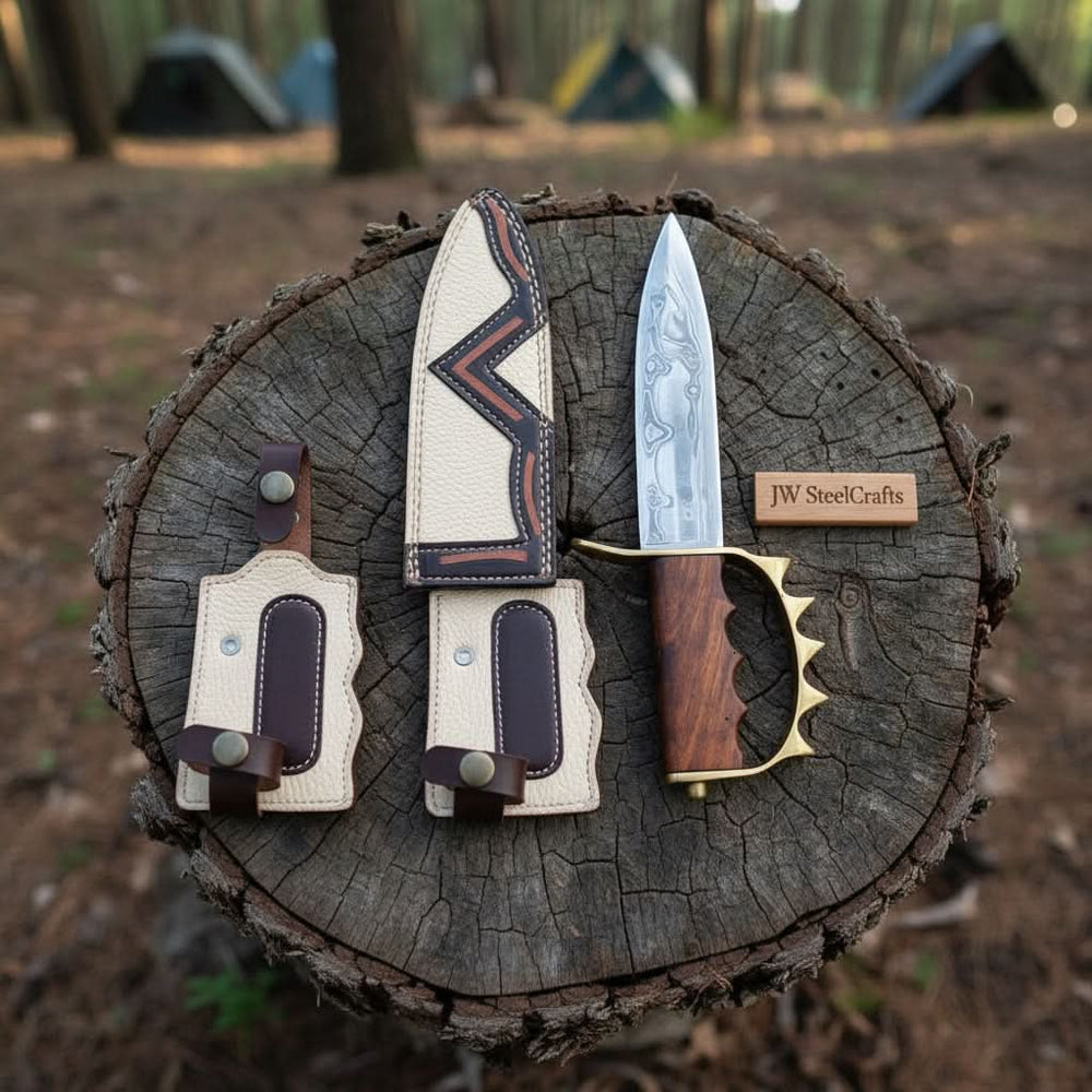 Custom Made Damascus Stainless Steel MB - 0088 handmade by JW SteelCrafts