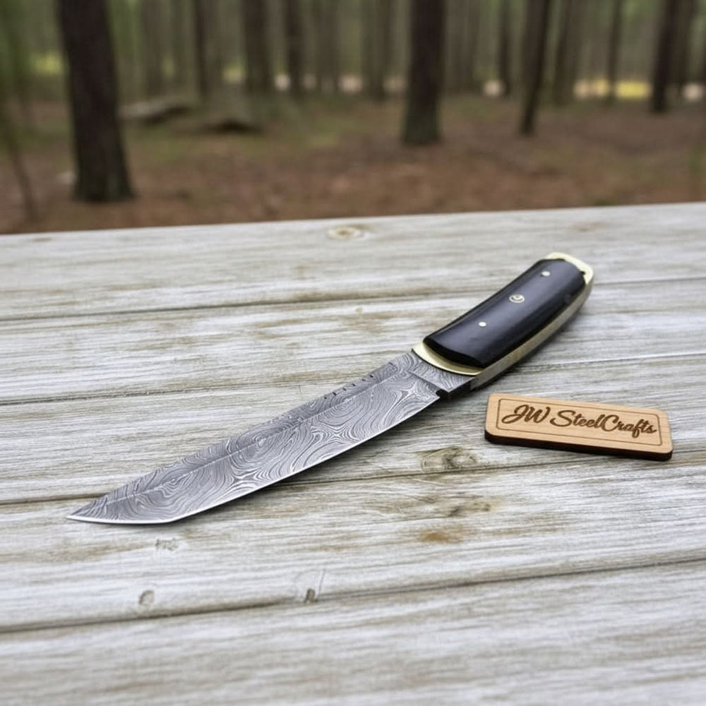 Custom tactical Tanto knife, damascus knife, Tanto handmade by JW SteelCrafts
