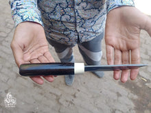 Load image into Gallery viewer, Pattern Welded knife with wood handle