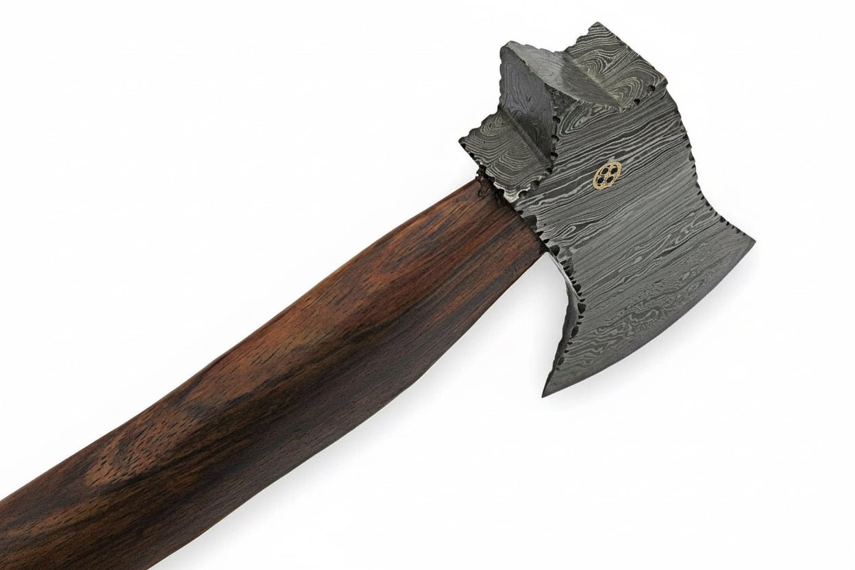 Damascus Steel Axe Viking Axe Hatchet Axe Bearded Axe Tomahawk handmade viking axe by JW SteelCrafts