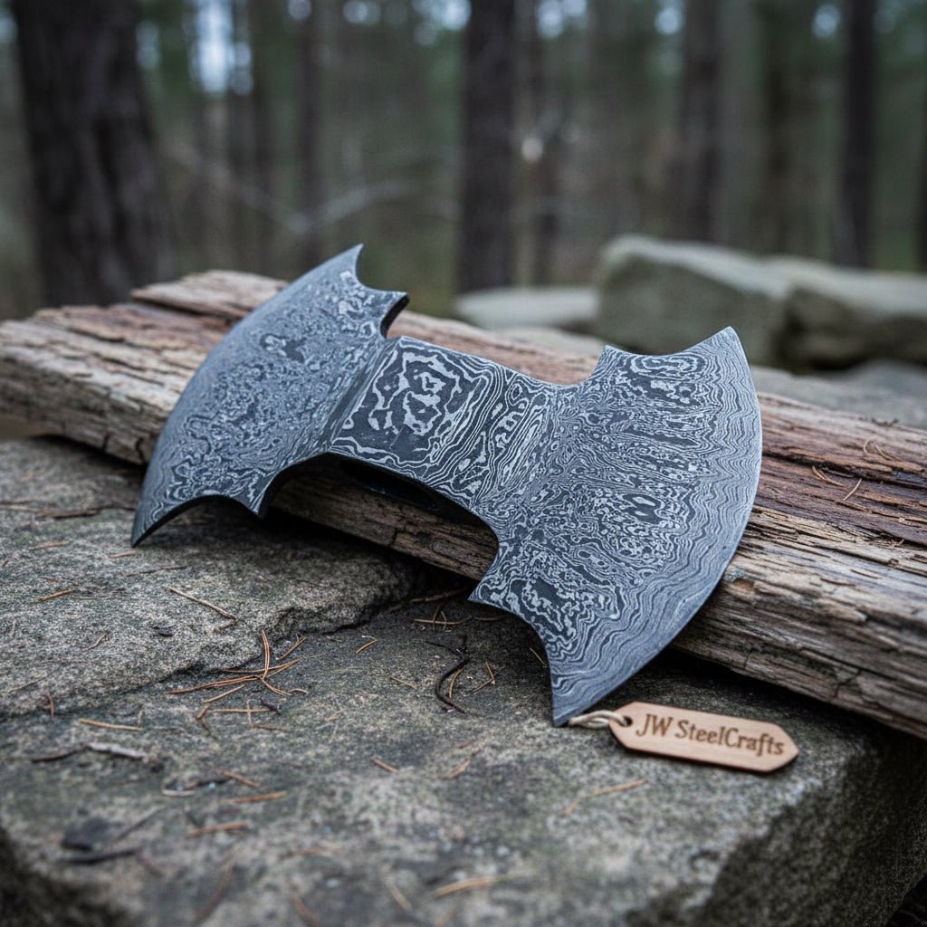 Handmade Axe Damascus Steel DK - 0432 handmade by JW SteelCrafts