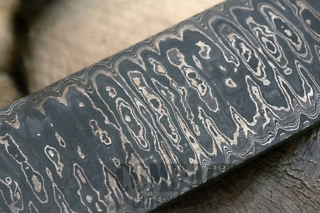 Damascus Steel 16" x 1.75" Blank Billet (Ledder) for Knife Making DK - 0171 handmade by JW SteelCrafts