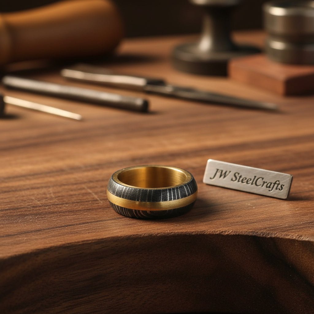 Custom Handmade Damascus Steel Rings /wedding ring/perfect Gift DE - 002 handmade Ring by JW SteelCrafts