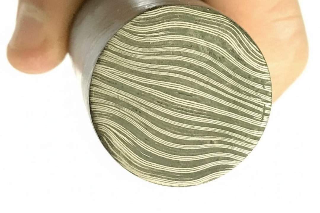 Damascus twist bar round bar for ring/guard making 30 mm thick 10.5 inch DE - 0076 handmade by JW SteelCrafts
