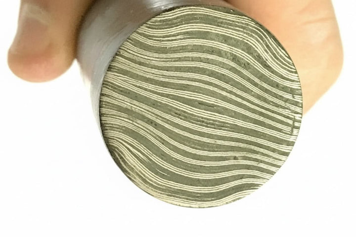 Damascus twist bar round bar for ring/guard making 30 mm thick 10.5 inch DE - 0076 handmade by JW SteelCrafts
