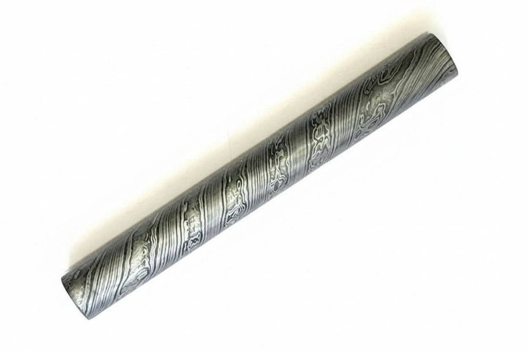 Damascus twist bar round bar for ring/guard making 30 mm thick 10.5 inch DE - 0076 handmade by JW SteelCrafts