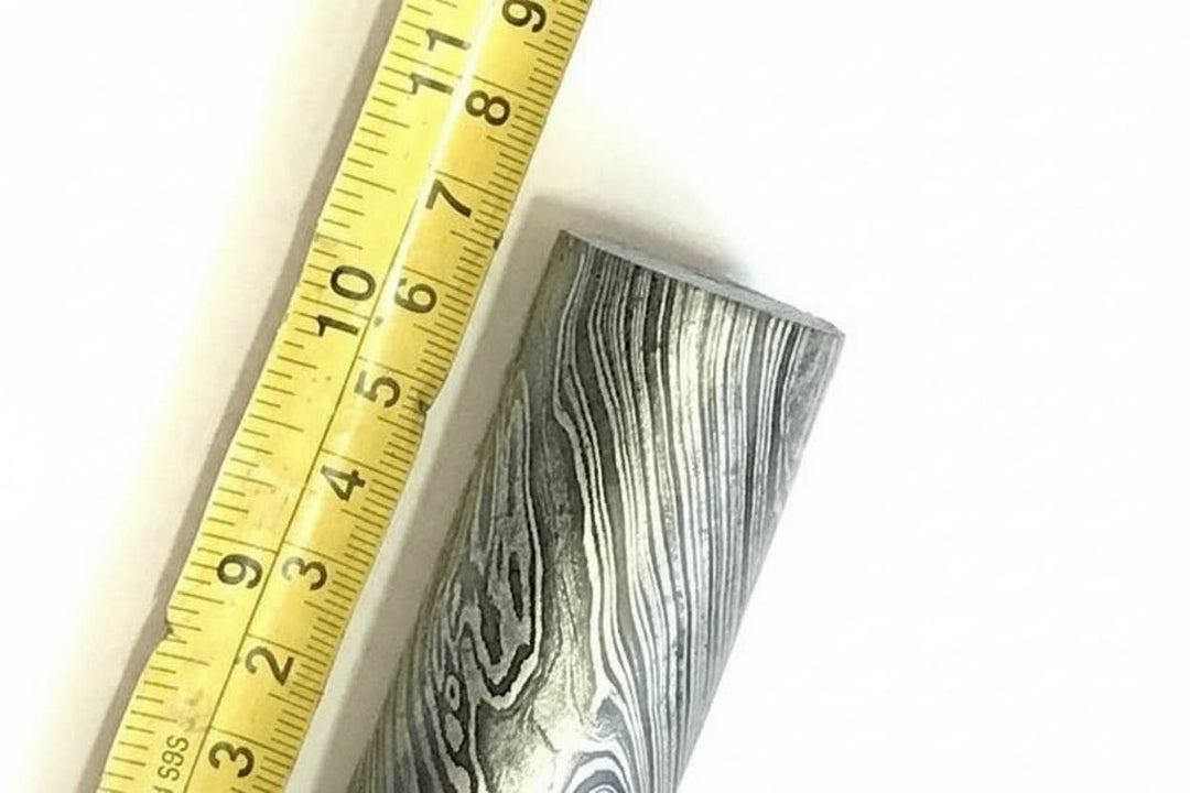 Damascus twist bar round bar for ring/guard making 30 mm thick 10.5 inch DE - 0076 handmade by JW SteelCrafts