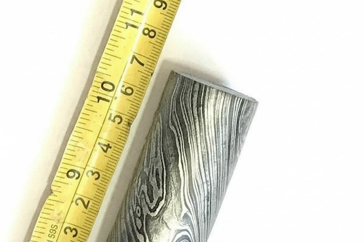 Damascus twist bar round bar for ring/guard making 30 mm thick 10.5 inch DE - 0076 handmade by JW SteelCrafts