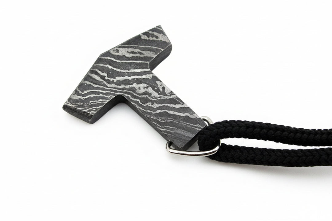 DE - 0014 Custom Handmade Damascus steel Viking pendant /Thor Hammer Pendant/Jeweller handmade by JW SteelCrafts