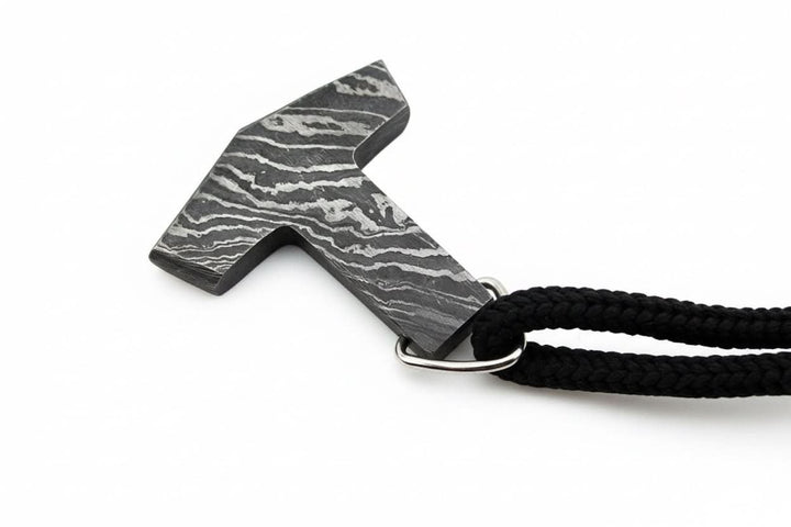 DE - 0014 Custom Handmade Damascus steel Viking pendant /Thor Hammer Pendant/Jeweller handmade by JW SteelCrafts