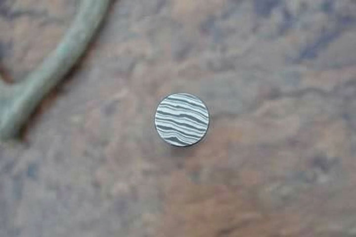 DK - 0133 Twisted Damascus Steel Round Bar For Knife Guard/ring Jewelry Making handmade by JW SteelCrafts