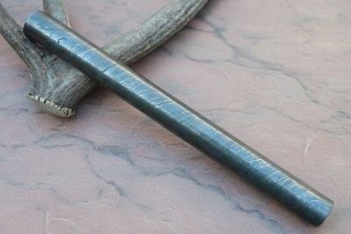 DK - 0133 Twisted Damascus Steel Round Bar For Knife Guard/ring Jewelry Making handmade by JW SteelCrafts