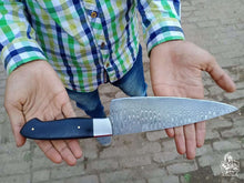 Load image into Gallery viewer, Chef knives set of two with Black Micarta Handle