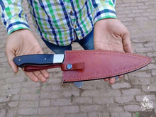 Load image into Gallery viewer, Chef knives set of two with Black Micarta Handle