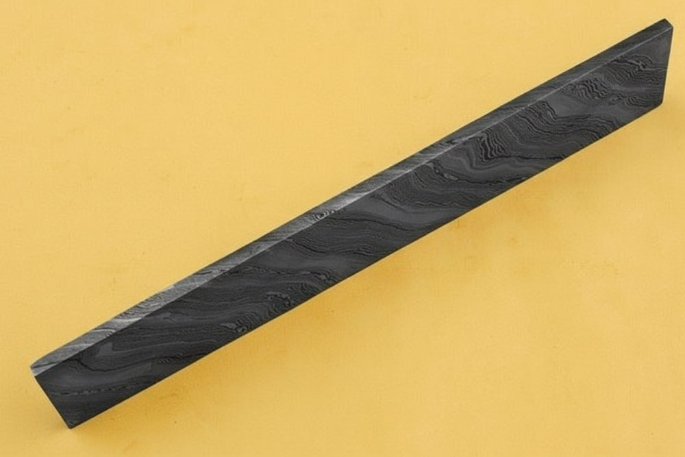 Hand Forged Damascus Steel Billet - Bar - Knife - Razor Making Supplies DE - 0058 handmade by JW SteelCrafts
