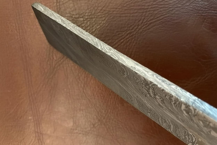 Hand Forged Damascus Steel Billet - Bar - Knife - Razor Making Supplies DE - 0059 handmade by JW SteelCrafts