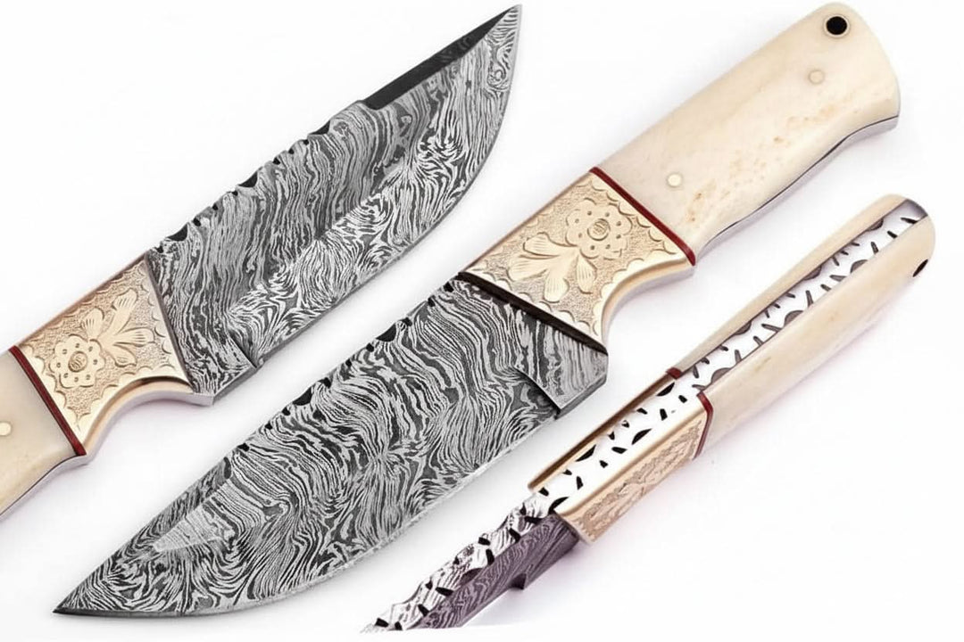 Handmade Bushcraft Knife Damascus Steel DK - 0407 handmade by JW SteelCrafts