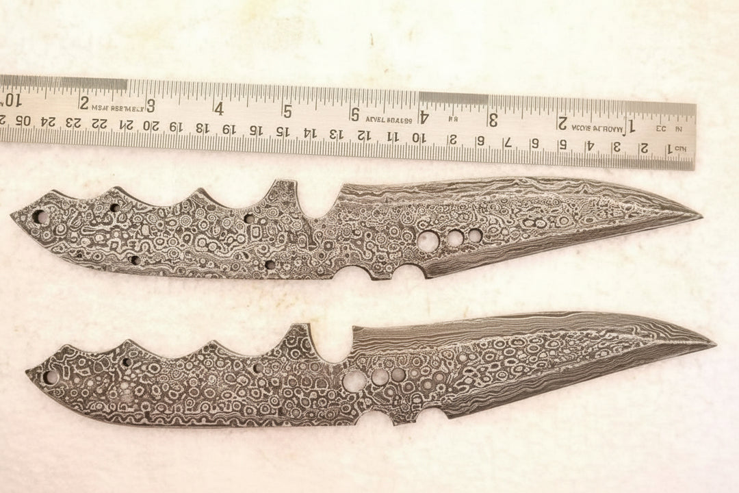 Handmade Damascus Steel Hunting Knives Fixed Blank Blades / Knife Making Material DK - 0120 handmade by JW SteelCrafts