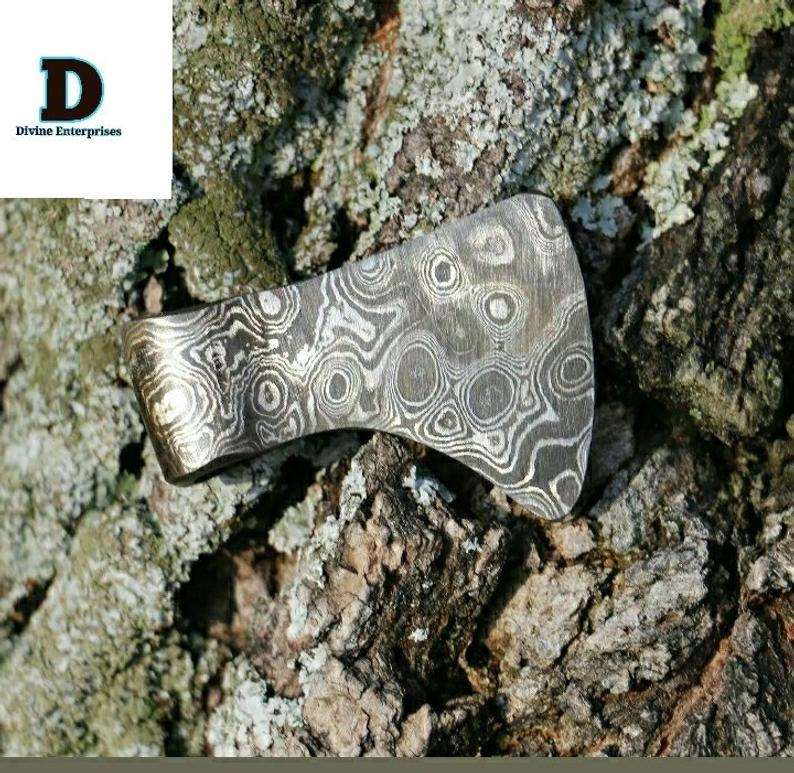 Custom Handmade Damascus Steel Viking Axe Pendant / Perfect gift DE-0011