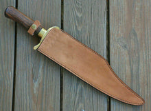Load image into Gallery viewer, Custom Handmade Damascus  steel  Bowie knife/ hunting knife/fighting knife/free shipping DK-0198