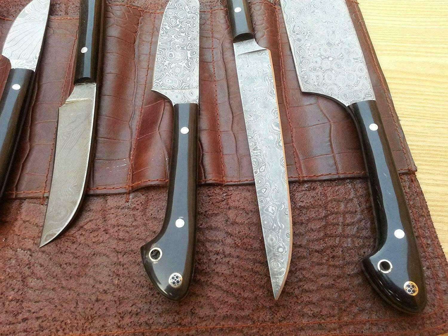 Damascus Knife Custom Handmade Full Tang Chef/Kitchen Knife/Perfect Gift