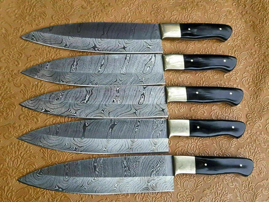 Damascus steel knives set handmade knives DK-0223