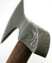 Load image into Gallery viewer, Custom Handmade Damascus Steel Burl Wood Axe Hatchet Tomahawk MB-0027
