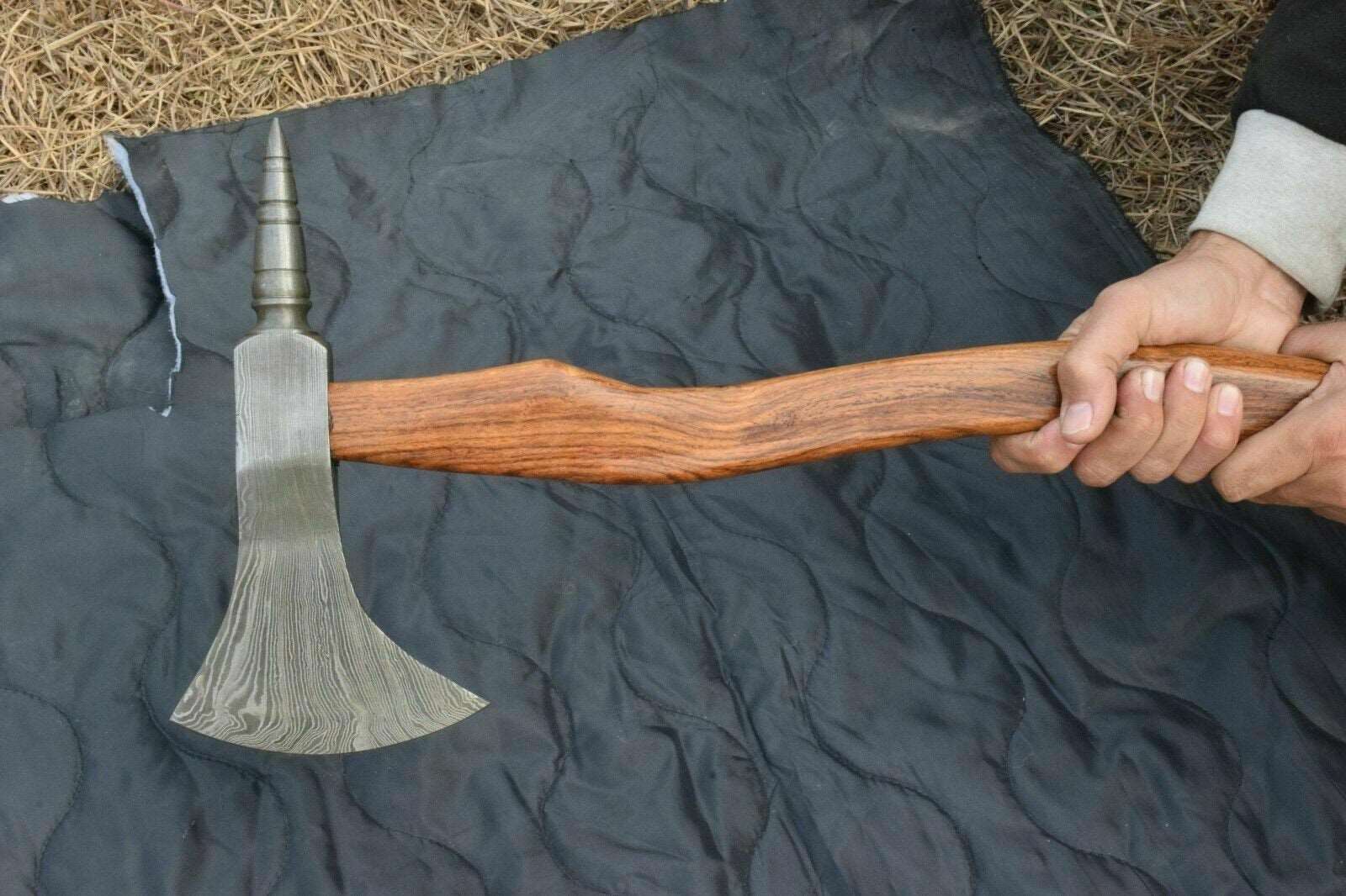 Custom Handmade Damascus Steel Tomahawk Hatchet