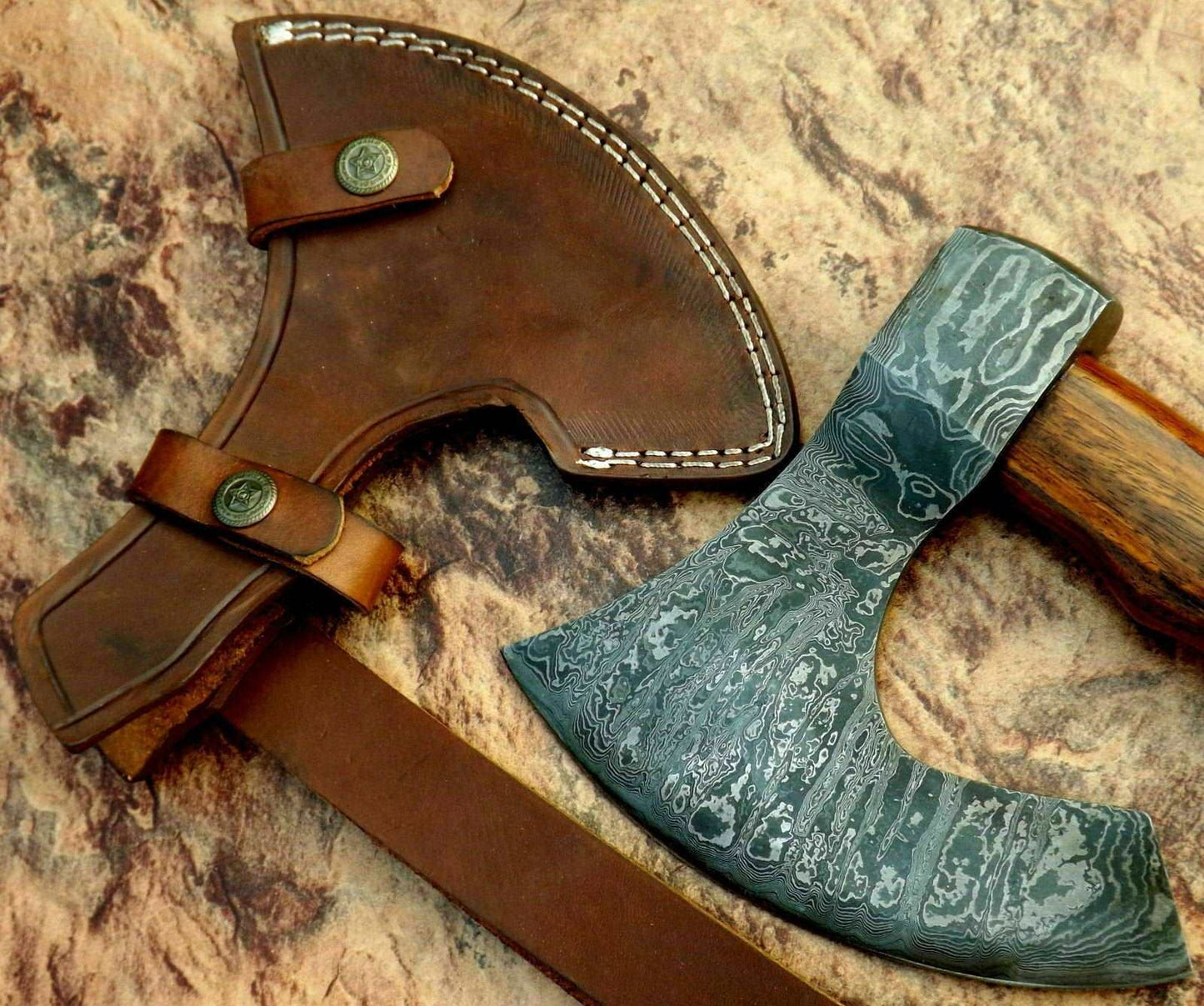 Damascus Steel Axe Viking Axe Hatchet Axe Bearded Axe Tomahawk