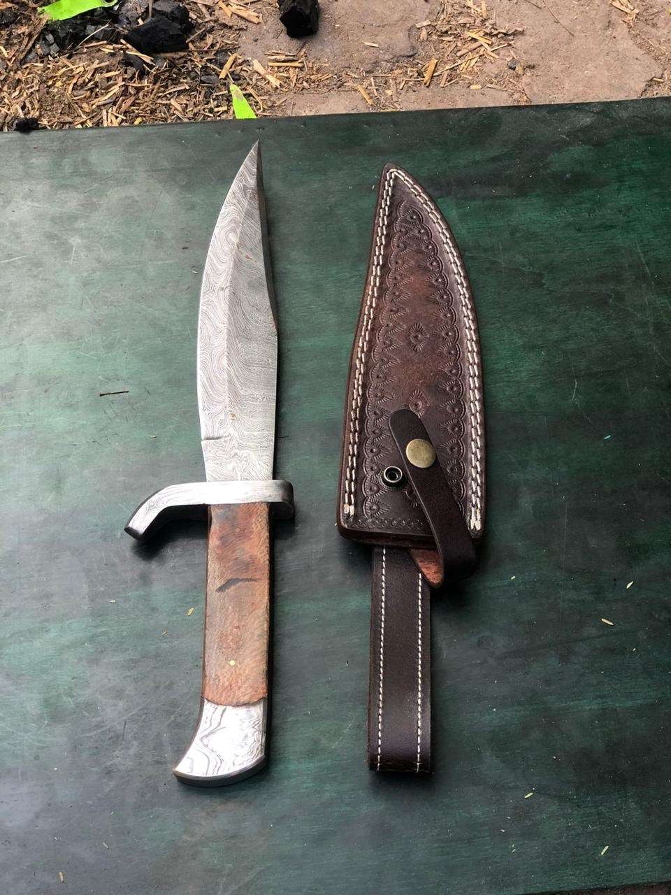 Custom Made Damascus Bowen knife MB-0083