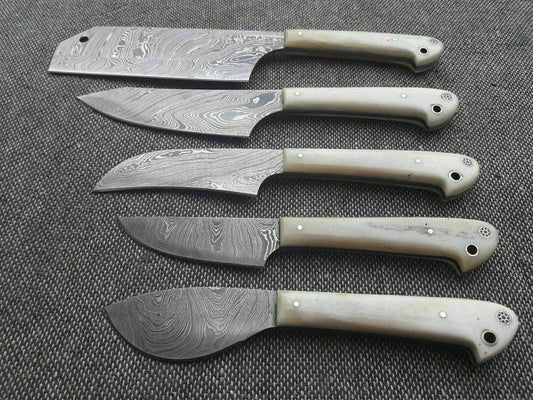 Custom handmade Damascus kitchen knives set/Perfect