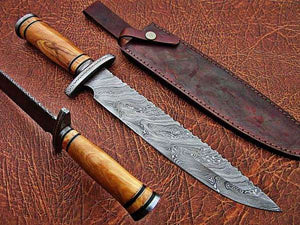 Bowie Knife – damascus , nan handle