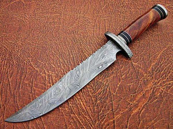 Custom Handmade Bowie Knife Damascus Steel | Hunting Knives DK-0450