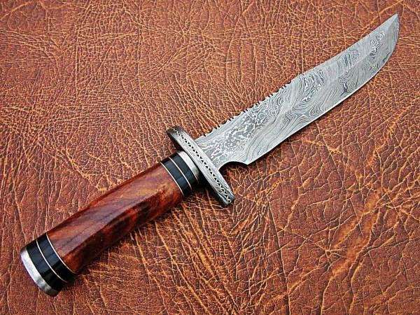 Custom Handmade Bowie Knife Damascus Steel | Hunting Knives DK-0450