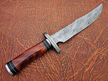 Load image into Gallery viewer, Custom Handmade Bowie Knife Damascus Steel | Hunting Knives DK-0450
