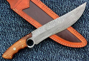 Custom Handmade Bowie Knife Damascus Steel | Hunting Knives