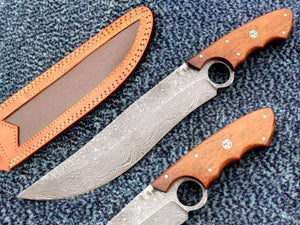 Custom Handmade Bowie Knife Damascus Steel | Hunting Knives