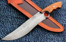 Load image into Gallery viewer, Custom Handmade Bowie Knife Damascus Steel | Hunting Knives