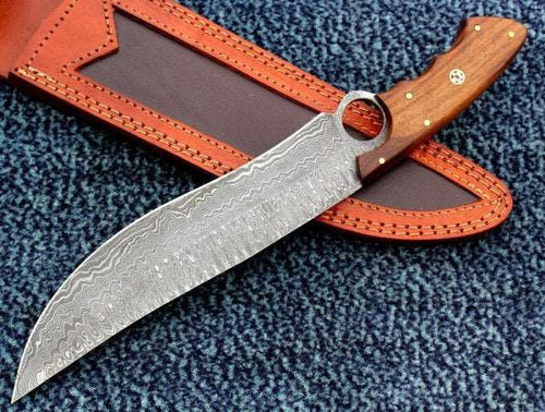 Custom Handmade Bowie Knife Damascus Steel | Hunting Knives