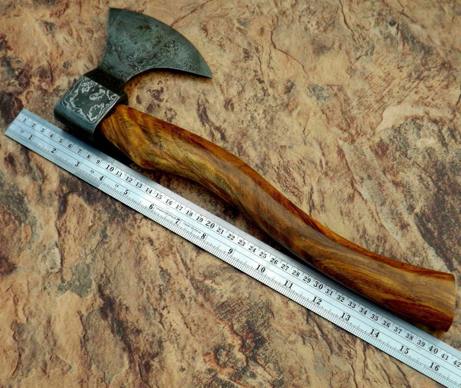 Custom Handmade Damascus Steel Tomahawk Hatchet Axe
