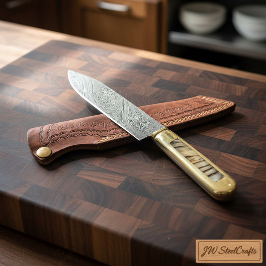 Custom Made Damascus Steel chef knife