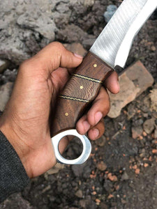 Custom Handmade Stainless Steel hunting knife  leather sheath BM-0096