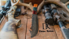 Load image into Gallery viewer, Damascus Steel  butchers daughter Knife With amazing  Colour Bone Handle DK-0079