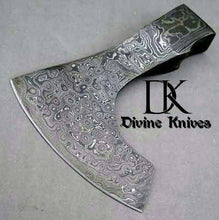 Load image into Gallery viewer, Custom  Handmade Damascus steel hatchet head DK-0105